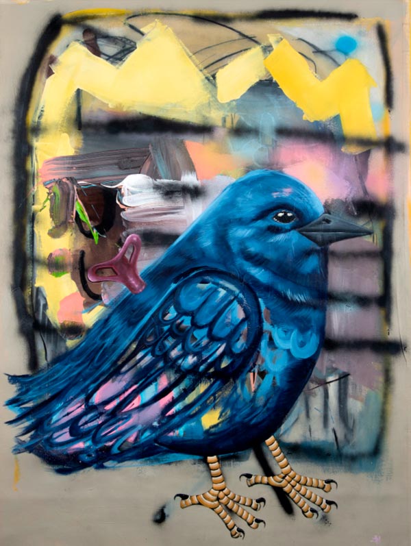 Pájaro-azul-de-cuerda-que-le-da-la-vuelta-al-mundo-_-160-x-120-cms_